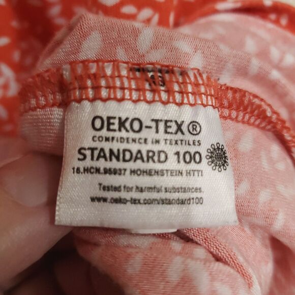 Croft & Barrow Women's Top Size Petite Lg Coral Orange Rayon Stretch Sleeveless - Picture 4 of 8